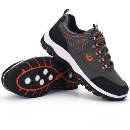 Mens Waterproof Hiking Shoes Outdoor PU Leather Walking Sneakers