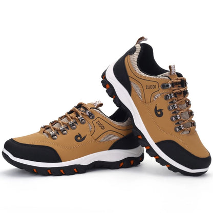 Mens Waterproof Hiking Shoes Outdoor PU Leather Walking Sneakers