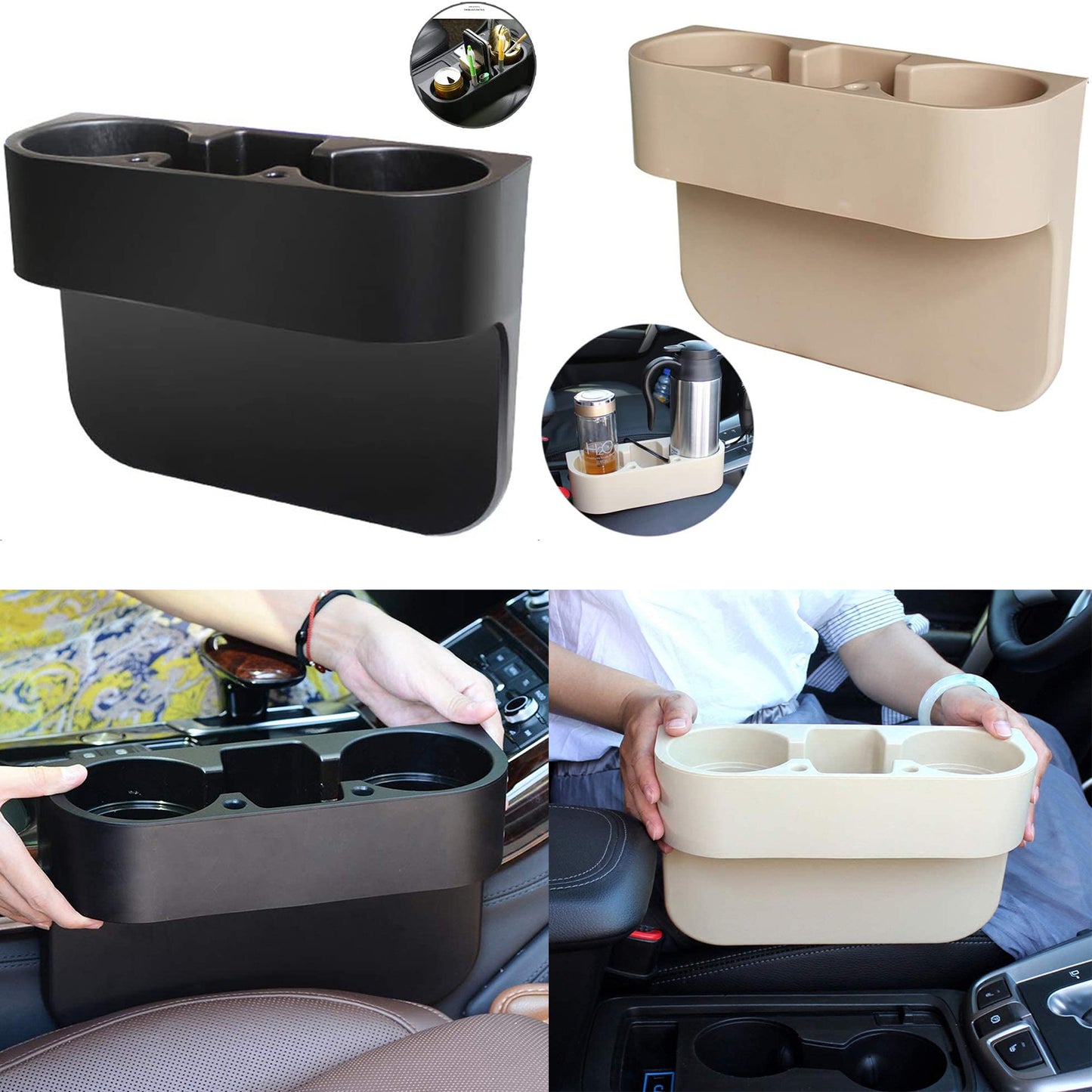 Auto Seat Gap Cup Holder, Car Water Bottle Can Organizer, Phone Keys Storage Stand, Car Styling Accessories