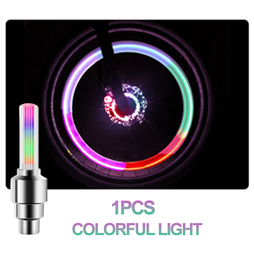 Neon Bicycle Spoke Light, LED Bicycle Valve Light, Night Riding Warning Bicycle Tire Valve Light Accessories