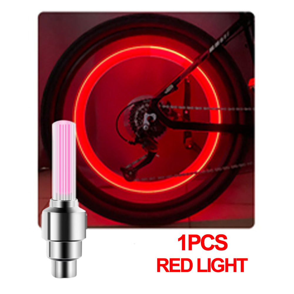 Neon Bicycle Spoke Light, LED Bicycle Valve Light, Night Riding Warning Bicycle Tire Valve Light Accessories
