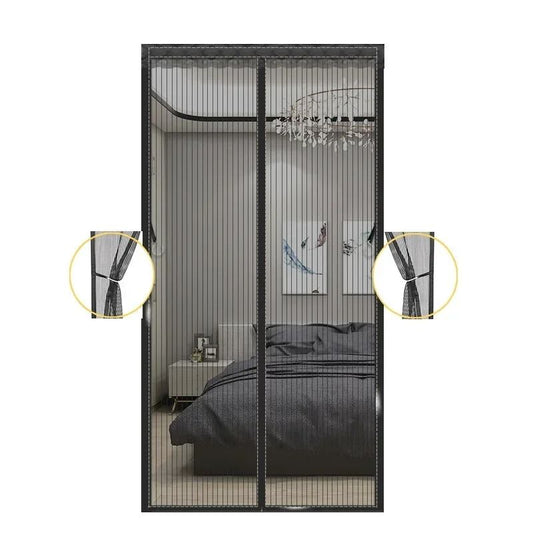 Heavy Duty Magnetic Screen Door Mesh Curtain
