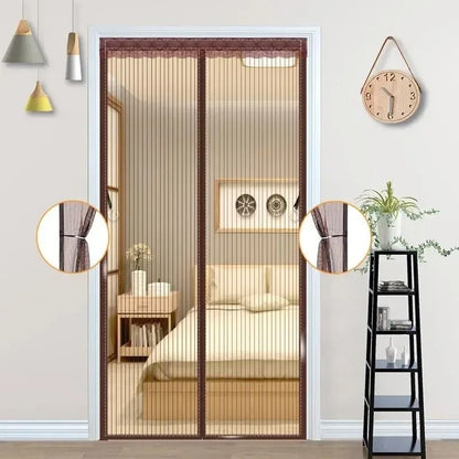 Heavy Duty Magnetic Screen Door Mesh Curtain