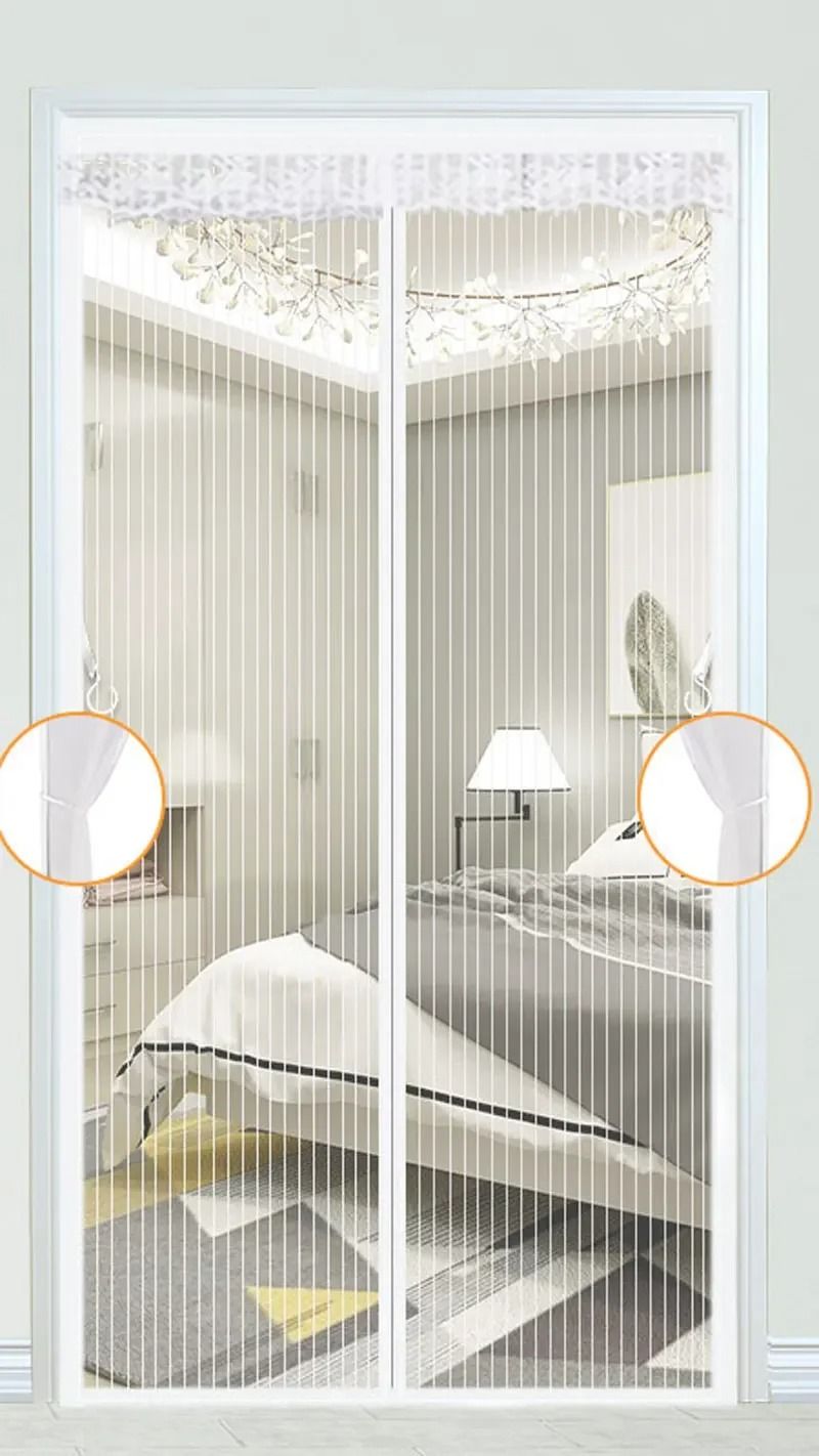 Heavy Duty Magnetic Screen Door Mesh Curtain