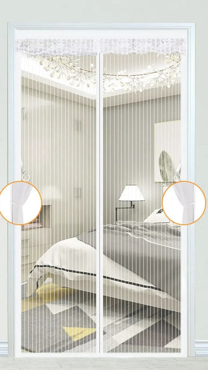 Heavy Duty Magnetic Screen Door Mesh Curtain