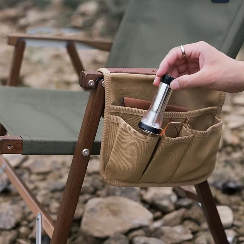 Outdoor Camping Chair Armrest Storage Bag Side Hanging Organizer