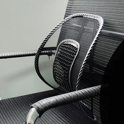 Lumbar Back Cushion, Car Seat Mesh Chair Support, Massage Back Brace Pad, Home Office Comfort Cushion