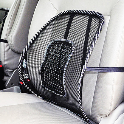 Lumbar Back Cushion, Car Seat Mesh Chair Support, Massage Back Brace Pad, Home Office Comfort Cushion