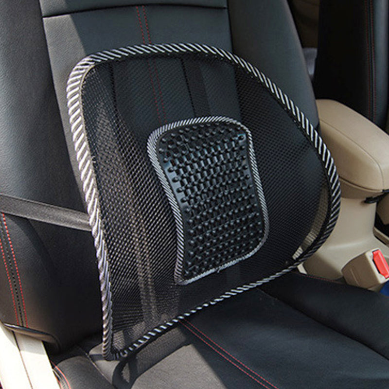 Lumbar Back Cushion, Car Seat Mesh Chair Support, Massage Back Brace Pad, Home Office Comfort Cushion