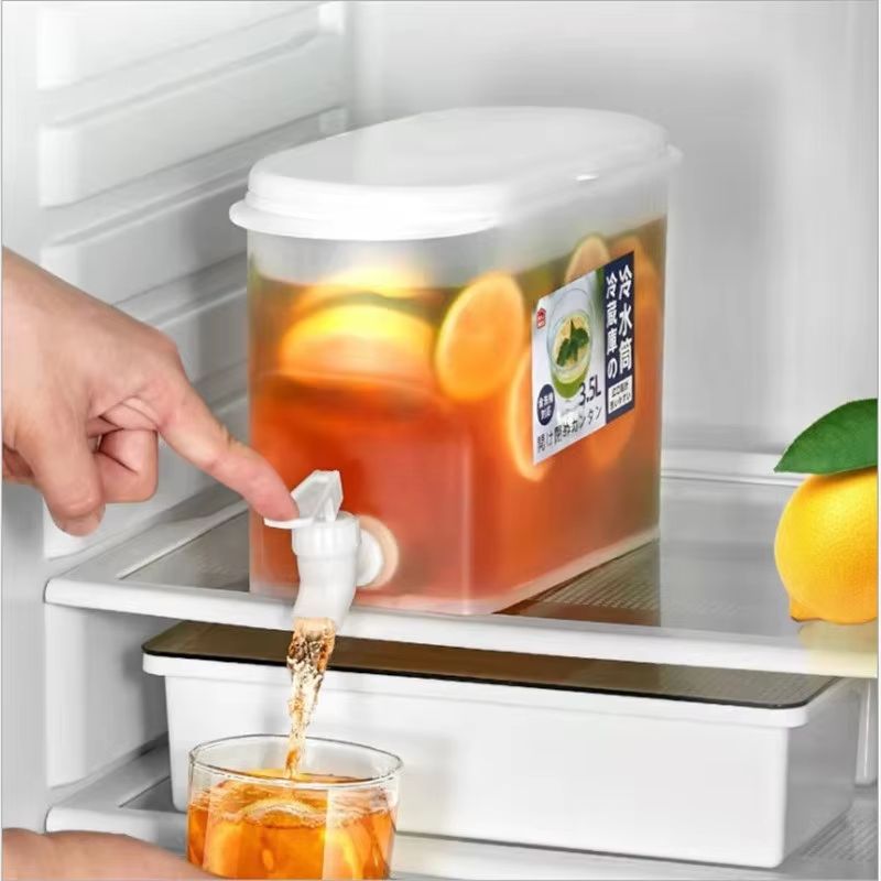 3.7 qt Refrigerator Cold Water Bottle with Faucet – Large Home Ice Water Bucket