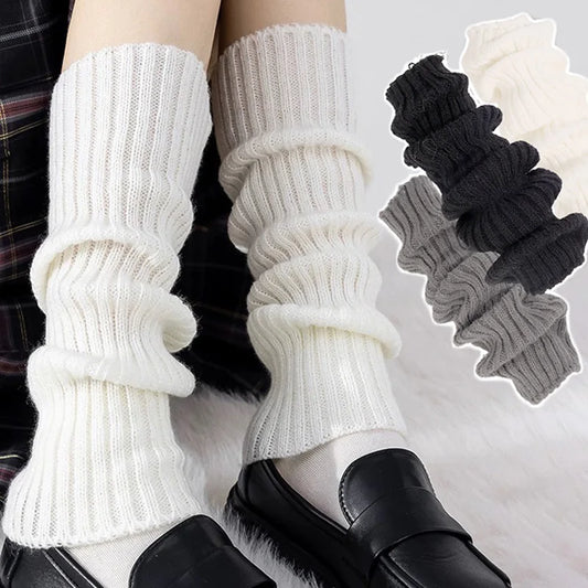 Japanese Lolita Long Socks, Women's Leg Warmers, Wool Knitted Arm Warmer, Autumn Winter Crochet Sock Boot Cuffs