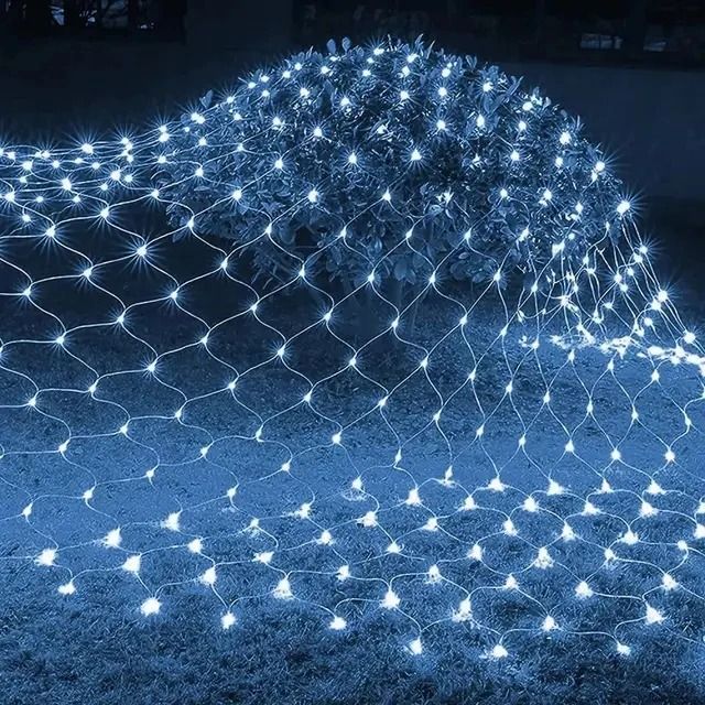 Halloween Purple LED Net Mesh Fairy Light Curtain for Home Wedding and Party Decoration