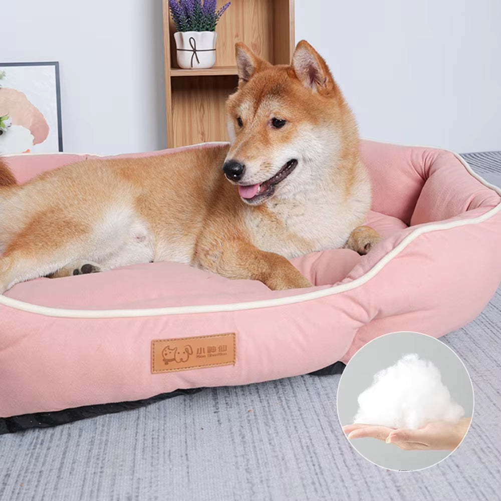 Large Dog Bed House, Pet Sofa Sleeping Bed for Cats, Winter Warm Dog Cushion, Big Space Dog Sofa