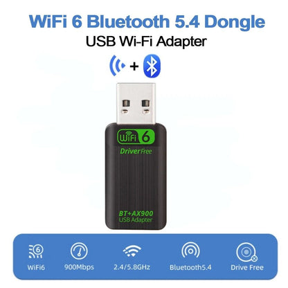 High Speed Dual Band Wireless Adapter with Bluetooth Connectivity