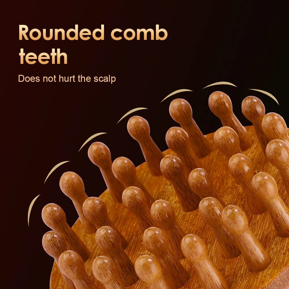 Product Name Multi Functional Wood Therapy Massage Comb Sandalwood Scalp Massager
