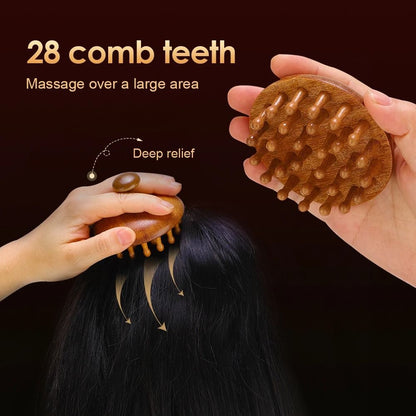 Product Name Multi Functional Wood Therapy Massage Comb Sandalwood Scalp Massager