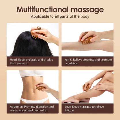 Product Name Multi Functional Wood Therapy Massage Comb Sandalwood Scalp Massager