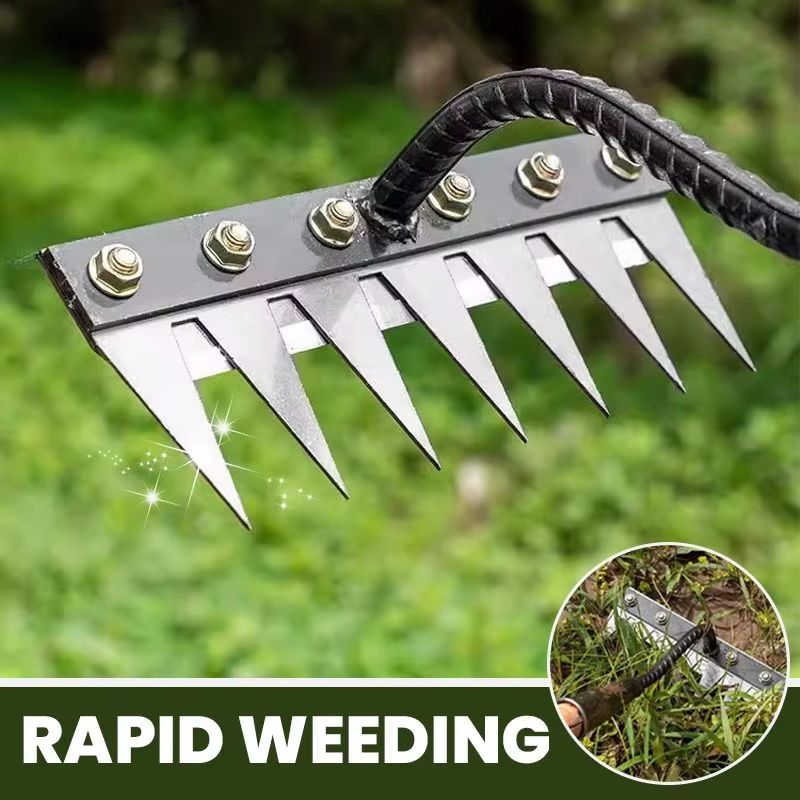 5/6/7/8 Teeth Agricultural Rake – Manganese Steel Soil Loosening & Weeding Tool, Multi-Use Agricultural Straw Hoe