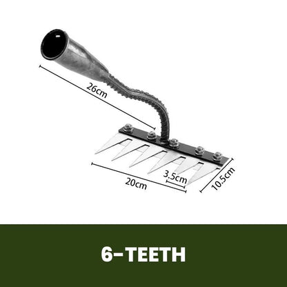 5/6/7/8 Teeth Agricultural Rake – Manganese Steel Soil Loosening & Weeding Tool, Multi-Use Agricultural Straw Hoe
