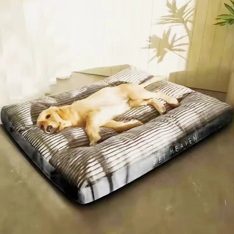 Corduroy Dog Bed, Winter Warm Pet Sleeping Mat, Soft Pet Mat for Dogs, Detachable Washable Puppy Bed