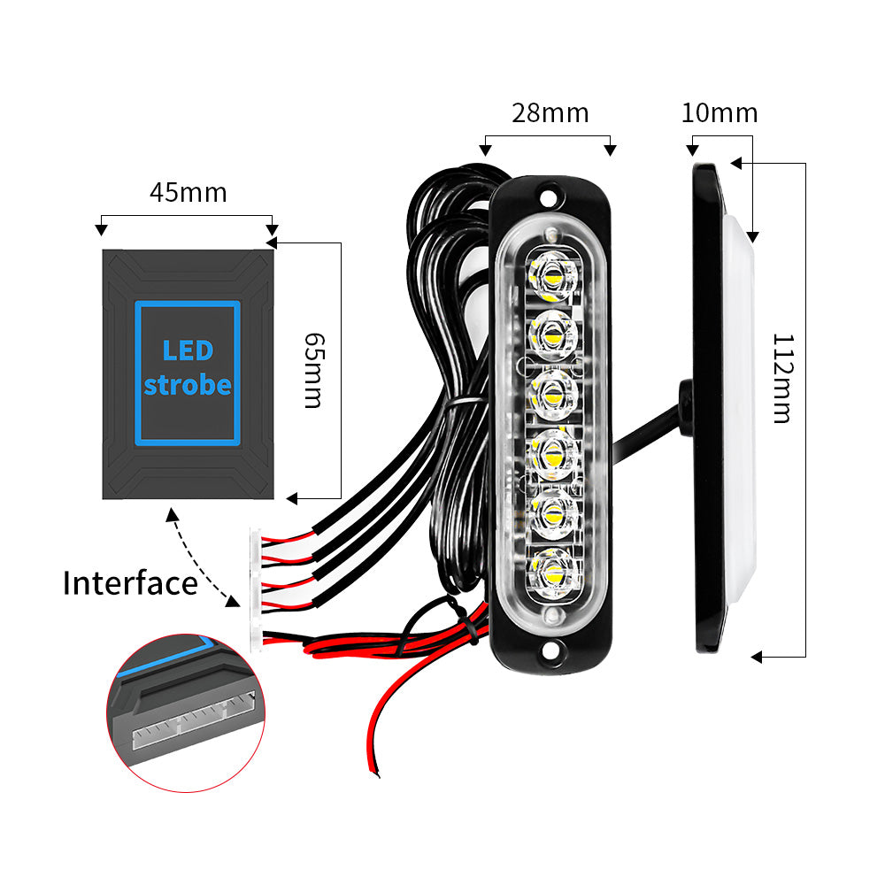 Wireless LED Car Strobe, Flash Warn Emergency Light, DC Truck and Trailer Modification Accessory