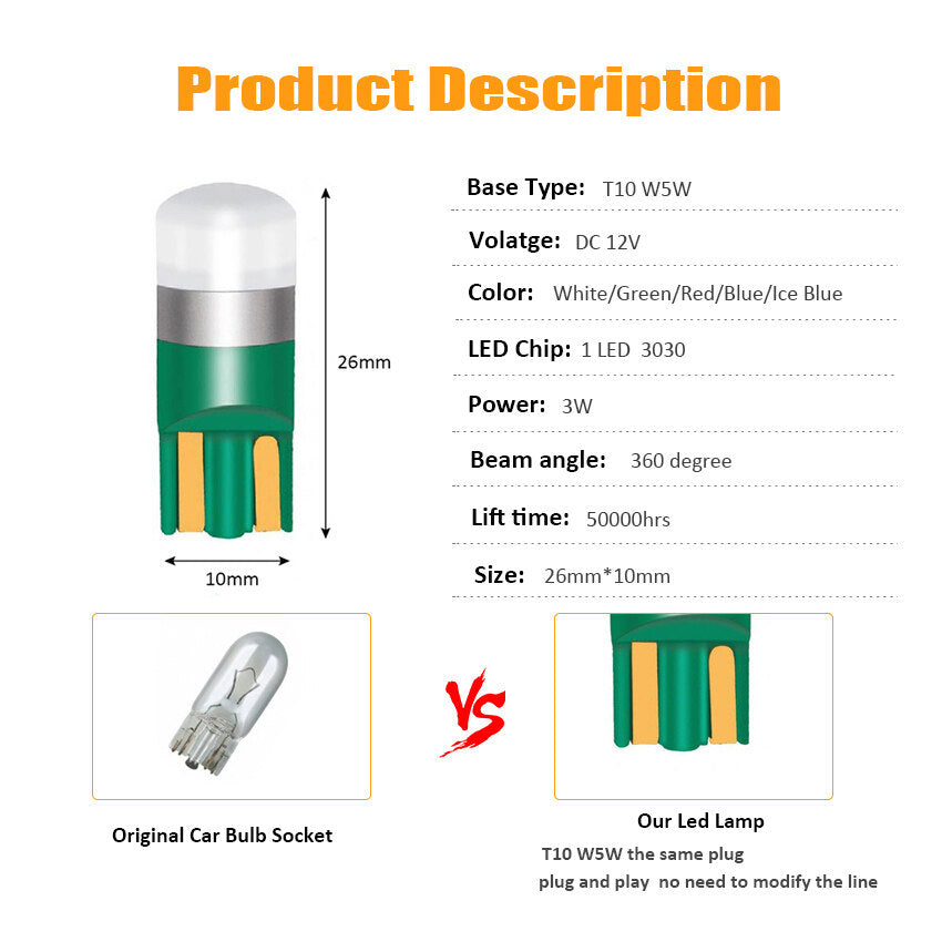 SMD LED Car Dome Light, Super Bright Auto Reading Lamp, Vehicle Door Bulb White