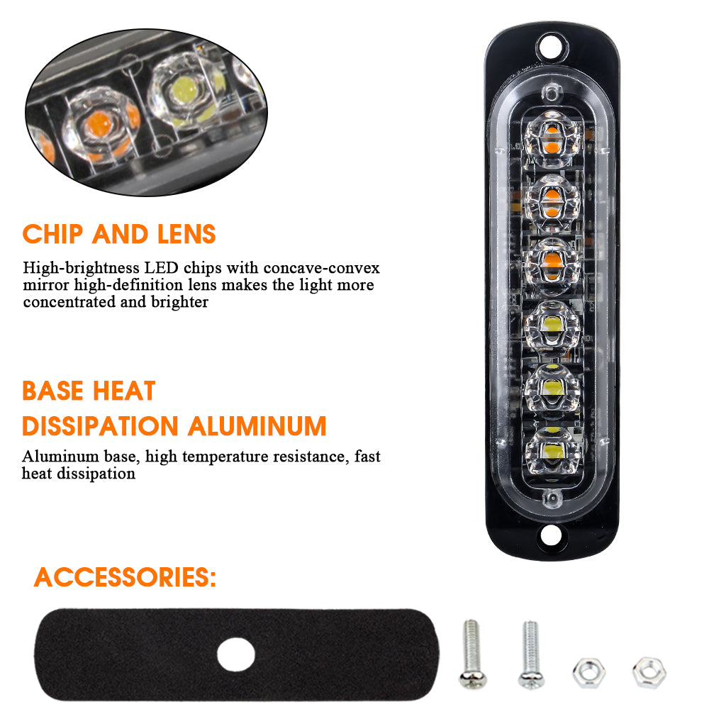 Car Emergency LED Strobe Light, Truck Flashing Grille Lights, Police Warn Light, LED Strobe Bar