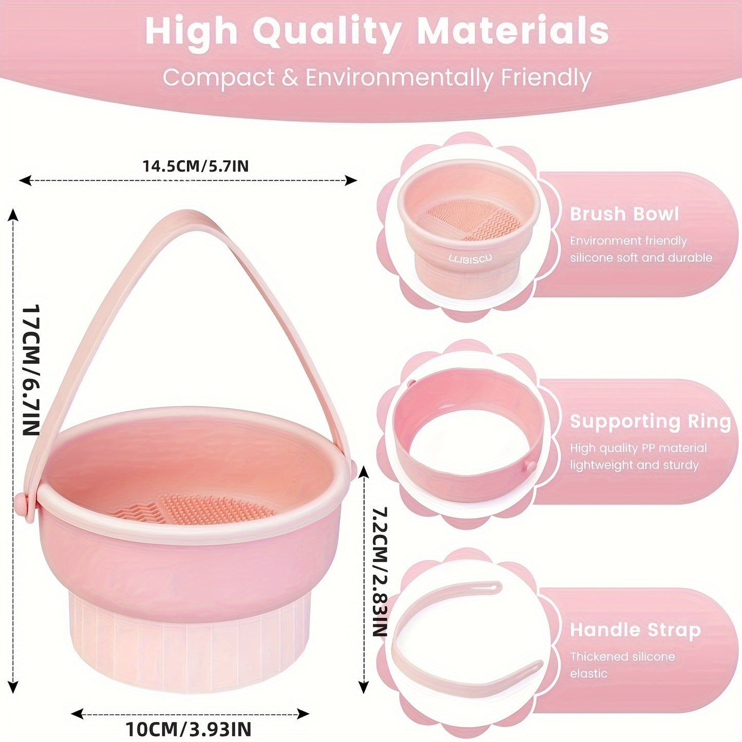Silicone Makeup Brush Cleaner Mat, Drying Rack and Air Dry Tool, Cosmetic Brush Cleaning Beauty Organizer Kit