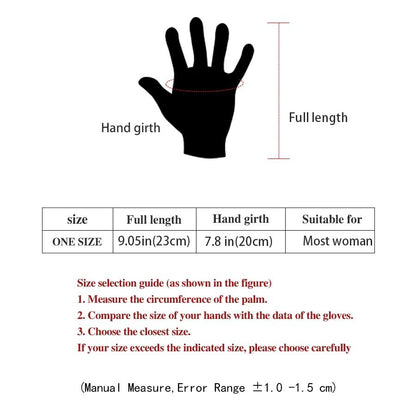Women Winter Thick Plush Suede Gloves with Touchscreen Function and Warm Lining