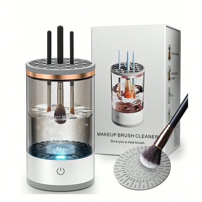 Makeup Brush Cleaner Machine, Electric Automatic Brush Washer Dryer, Deep Cleaning Tool for Cosmetic Brushes