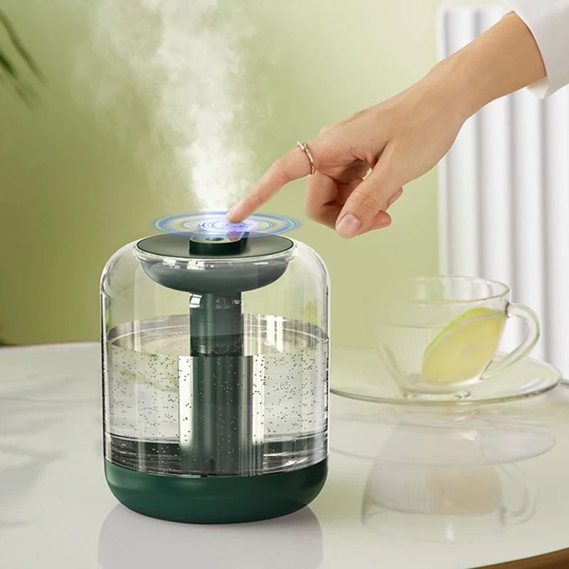 1L Rechargeable Air Humidifier with LED Light and USB Aroma Diffuser