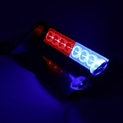 LED Car Emergency Strobe Light, Red Blue Flashing 12V, Universal Police Truck Grill Beacon