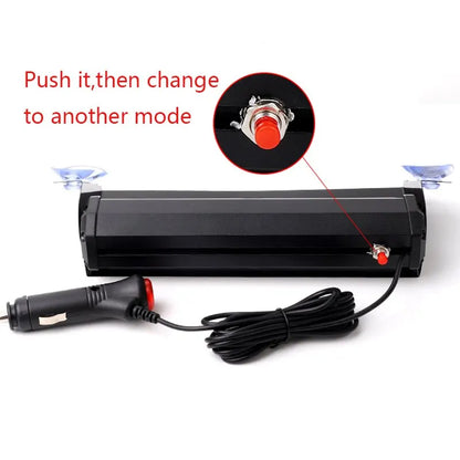 LED Car Emergency Strobe Light, Red Blue Flashing 12V, Universal Police Truck Grill Beacon