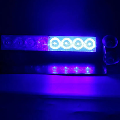 LED Car Emergency Strobe Light, Red Blue Flashing 12V, Universal Police Truck Grill Beacon