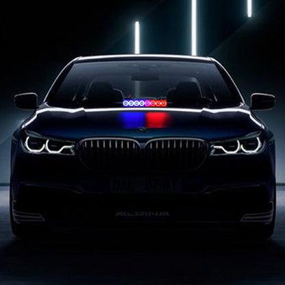 LED Car Emergency Strobe Light, Red Blue Flashing 12V, Universal Police Truck Grill Beacon
