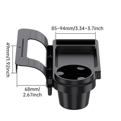 Phone Holder Cup Stand, Car Door Tray, Hanging Storage Barrel, Auto Organizer with Pocket Rack