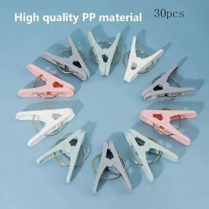30pcs Windproof Clothespins for Clothes Socks and Underwear with Strong Grip and Multi-Purpose Design
