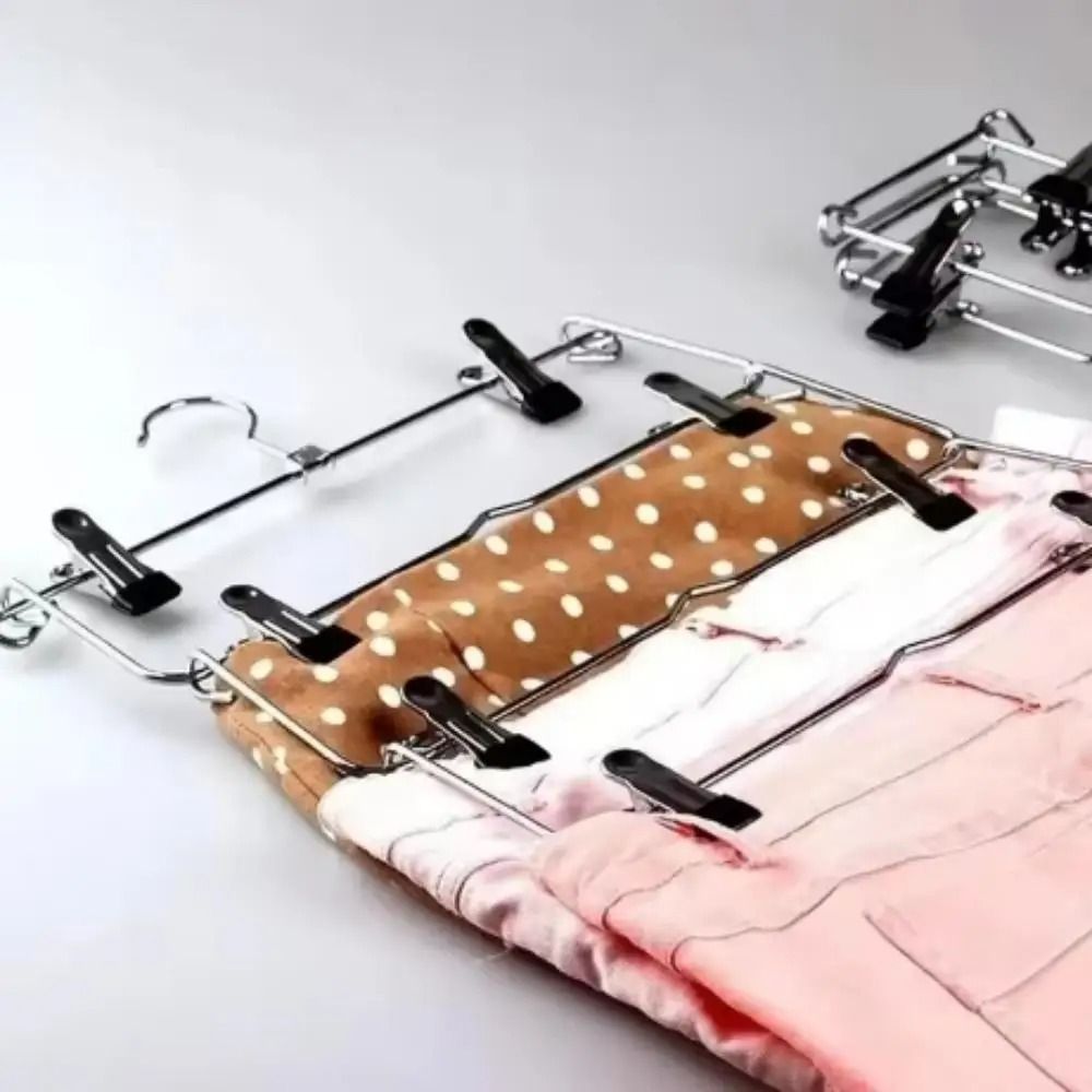 Multi Functional Home Non Slip Metal Pants Rack Stainless Steel Hanger Storage Skirt Rack