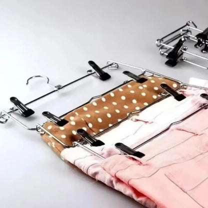 Multi Functional Home Non Slip Metal Pants Rack Stainless Steel Hanger Storage Skirt Rack