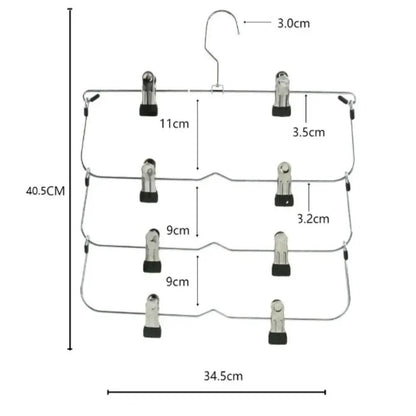 Multi Functional Home Non Slip Metal Pants Rack Stainless Steel Hanger Storage Skirt Rack