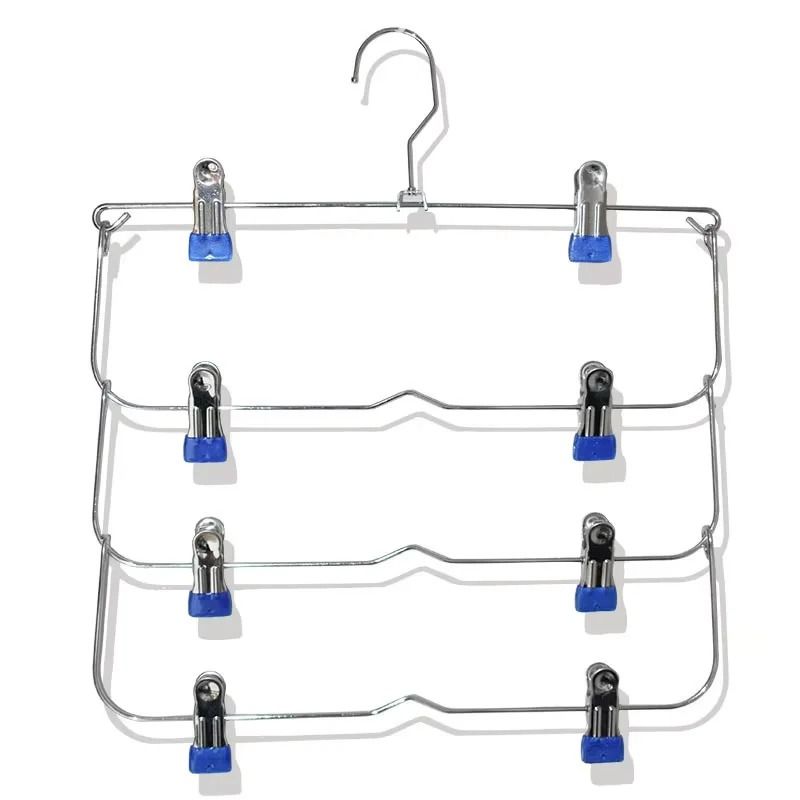 Multi Functional Home Non Slip Metal Pants Rack Stainless Steel Hanger Storage Skirt Rack