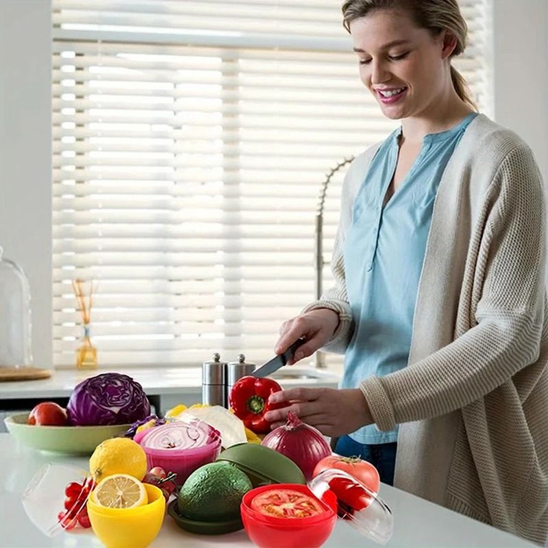Plastic Food Storage Box with Lid for Vegetables and Fruits Fresh Keeping Container