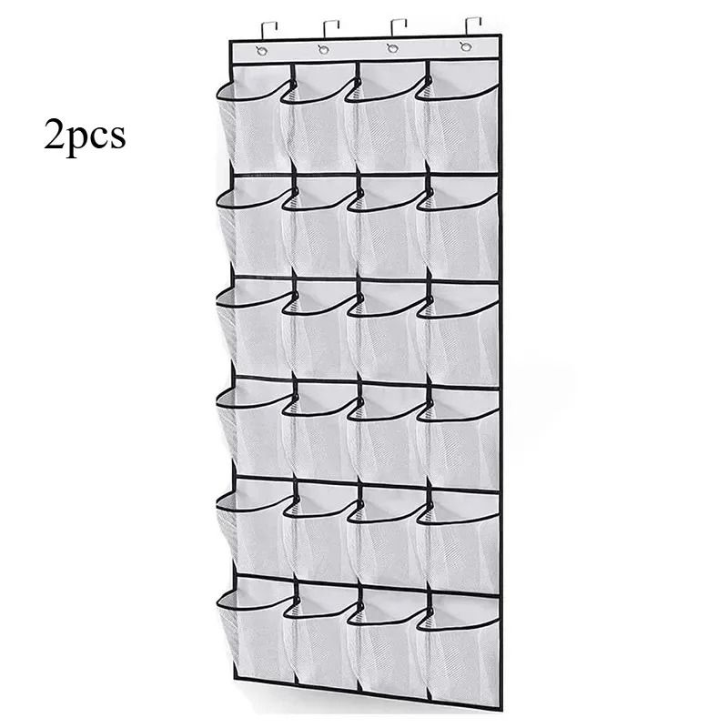 Wall Mounted 24 Pocket Door Organizer for Shoes and Accessories