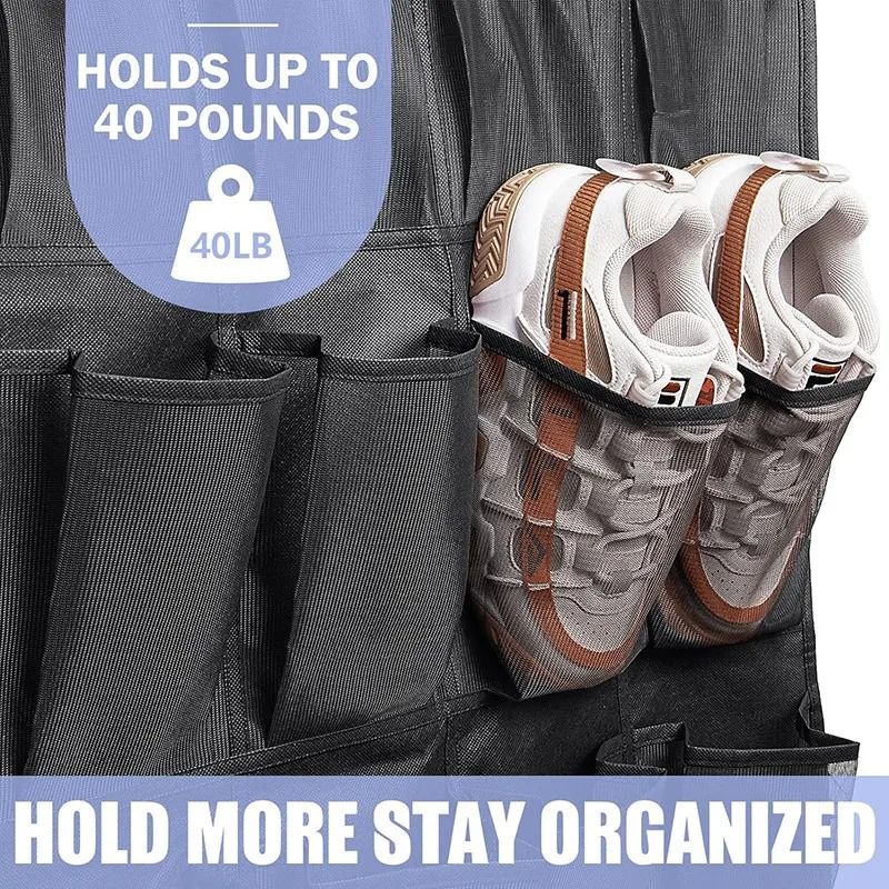 Wall Mounted 24 Pocket Door Organizer for Shoes and Accessories