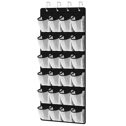 Wall Mounted 24 Pocket Door Organizer for Shoes and Accessories