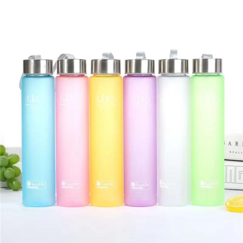 Frosted Sports Water Bottle with Rope Handle – Leakproof, Stylish, and Reusable Drinking Cup