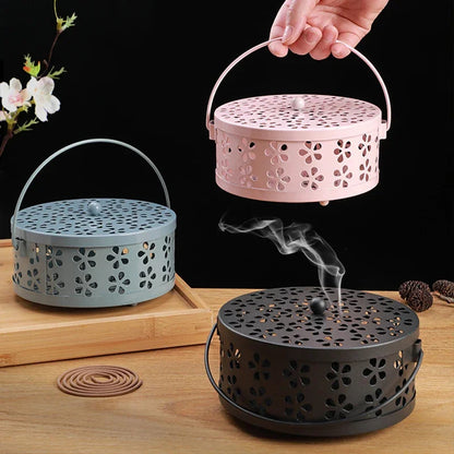 Portable Mosquito Repellent Tray Holder, Sandalwood Burner Box, Fire Resistant Insect Repellent for Household Kitchen