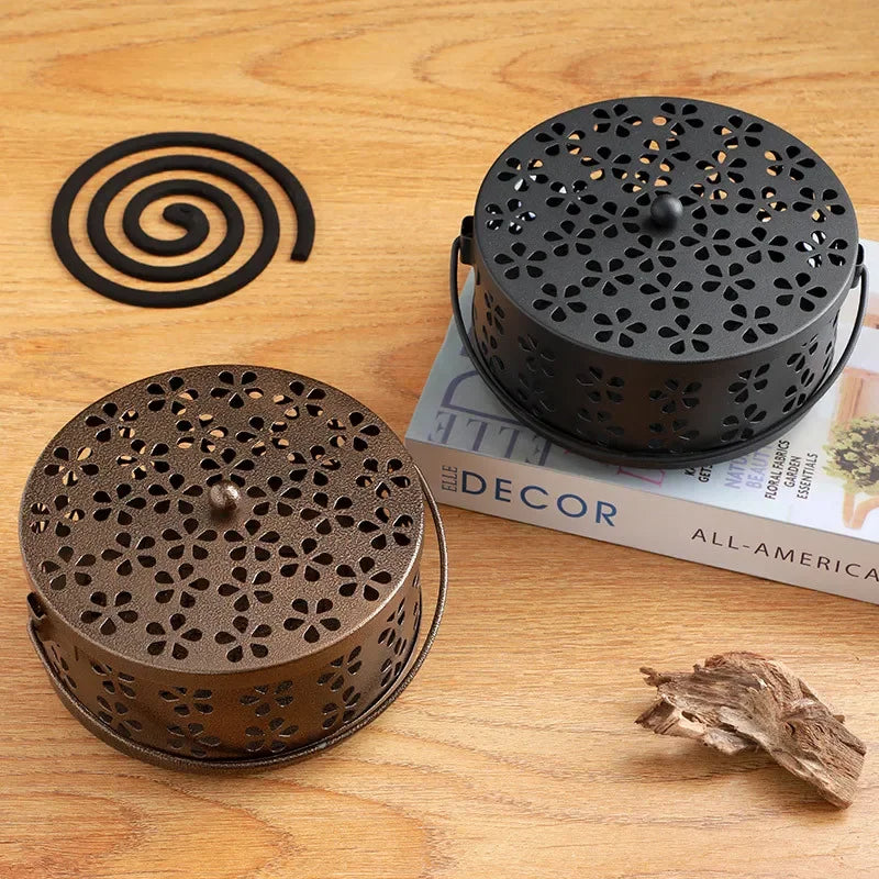 Portable Mosquito Repellent Tray Holder, Sandalwood Burner Box, Fire Resistant Insect Repellent for Household Kitchen