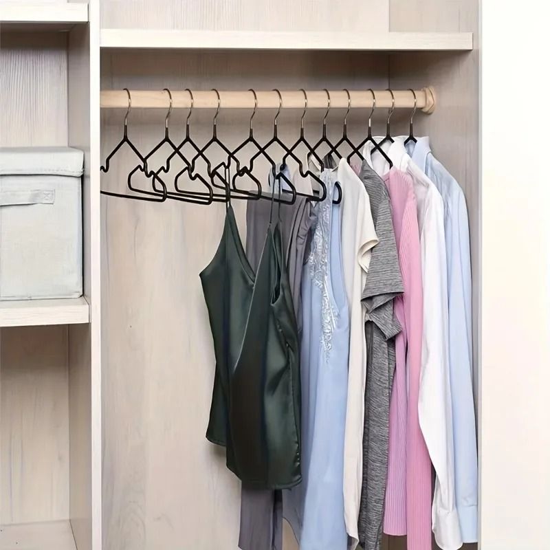 Non Slip Metal Suit and Coat Hangers Heavy Duty Clothes Organizer with Round Notches