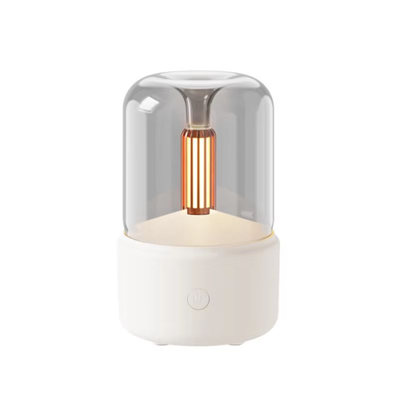 4 oz (120 mL) Candlelight Aroma Diffuser & Cool-Mist Humidifier – USB Rechargeable Night Light for Relaxing Ambience